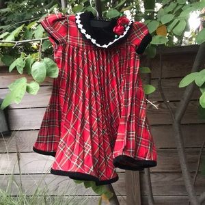 Infant girls plaid dress with bloomer